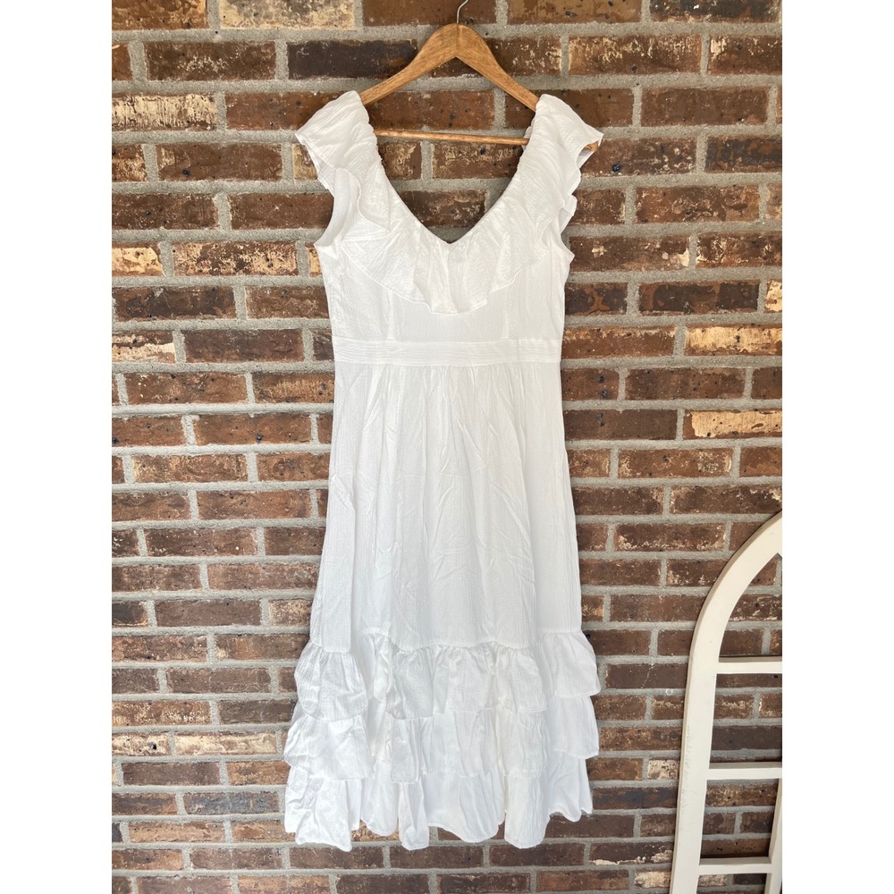 Calvin Klein Ruffle Tiered Midi Dress